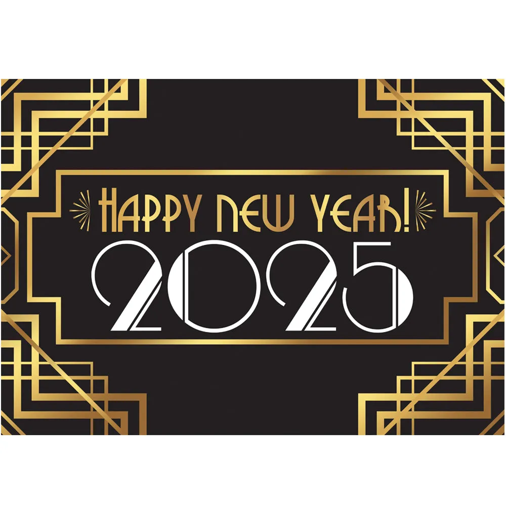 1920's Style Happy New Year 2025 Poster Decoration - A3