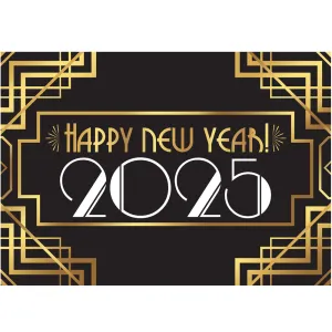 1920's Style Happy New Year 2025 Poster Decoration - A3