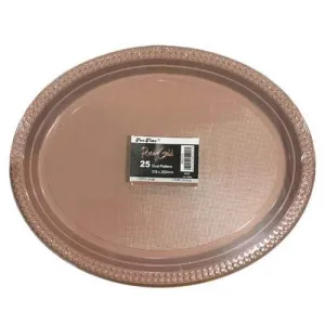 25 Pack Rose Gold Platters