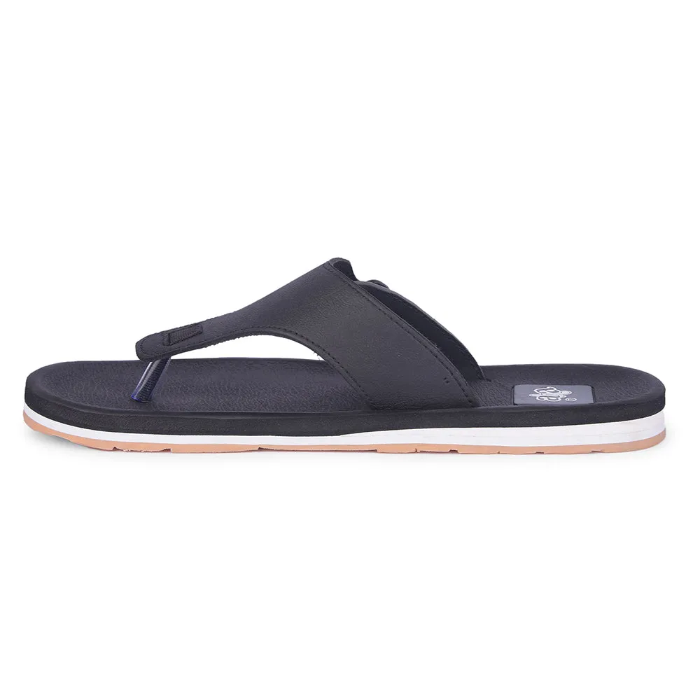 A-HA Casual Black Flip Flop For Men ANCO-01 By Liberty