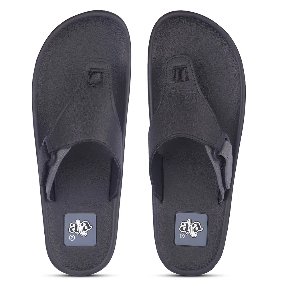 A-HA Casual Black Flip Flop For Men ANCO-01 By Liberty