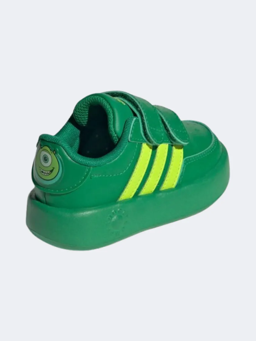 Adidas Breaknet Monsters Infant Boys Sportswear Shoes Green/Solar/Black