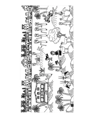 Black & White UAE in the Sand Beach Towel