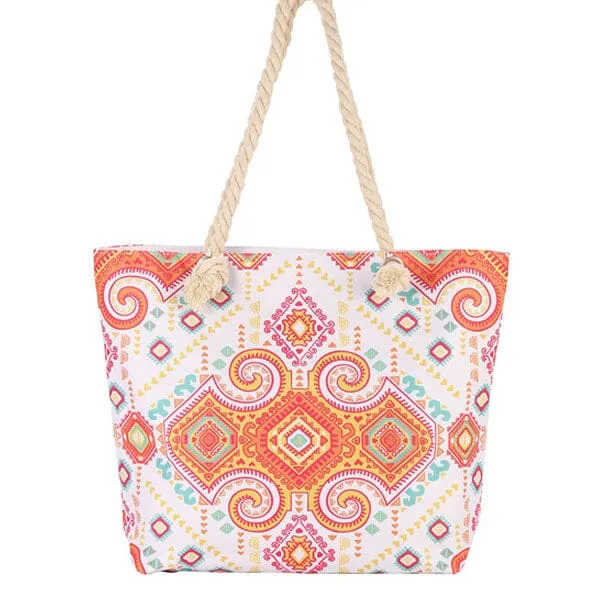 Both Side Printed Large Beach Tote Bags E (6 units)
