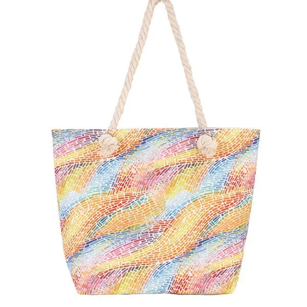 Both Side Printed Large Beach Tote Bags E (6 units)