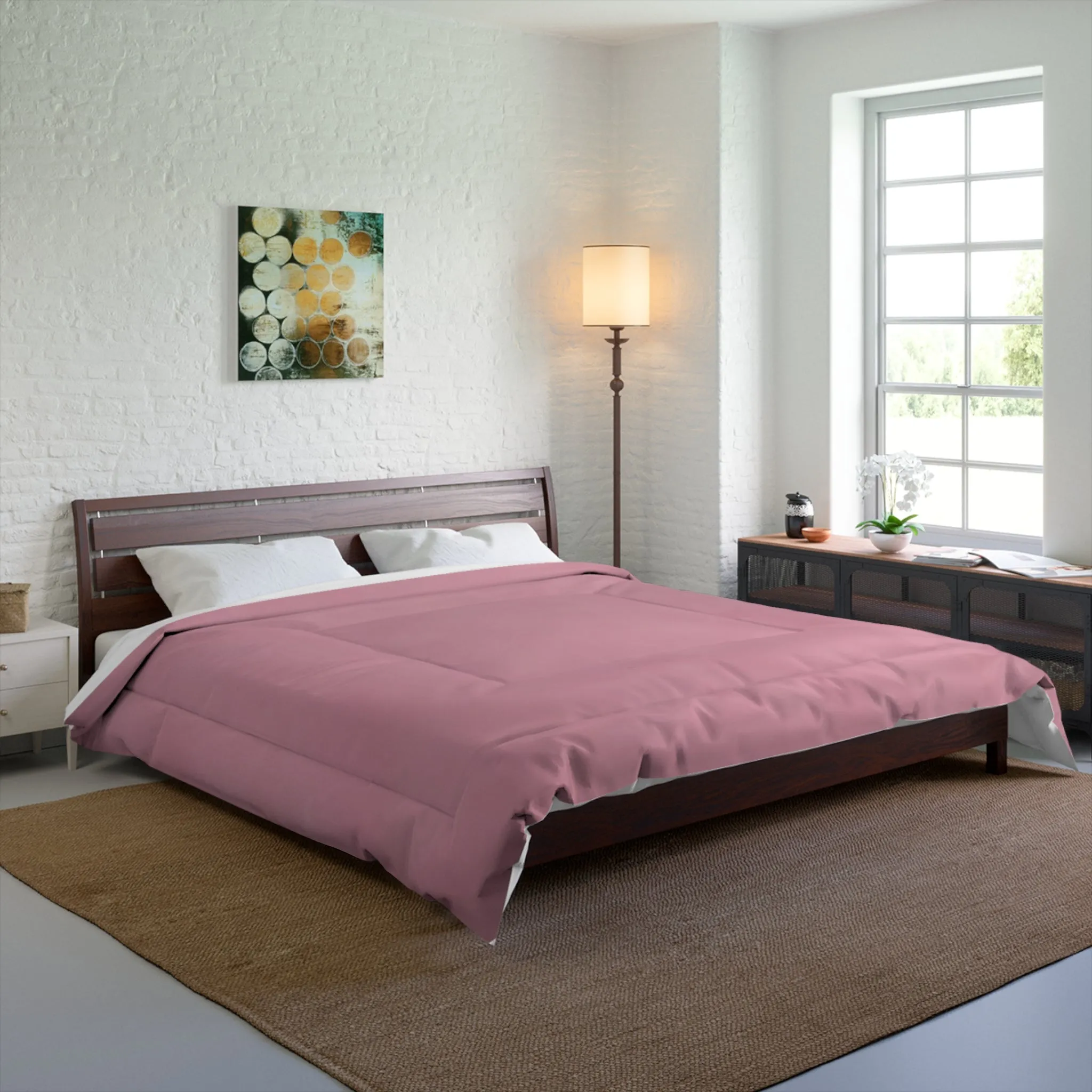 Cozy Blush Pink Comforter for a Serene Bedroom Retreat