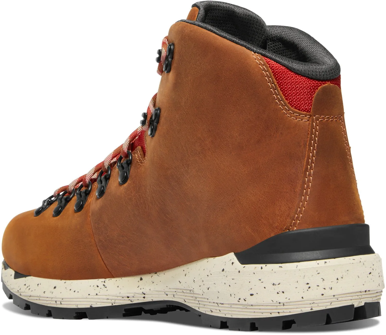 Danner Mens Mountain 600 EVO GTX Mocha Brown/Rhodo Red Leather Hiking Boots