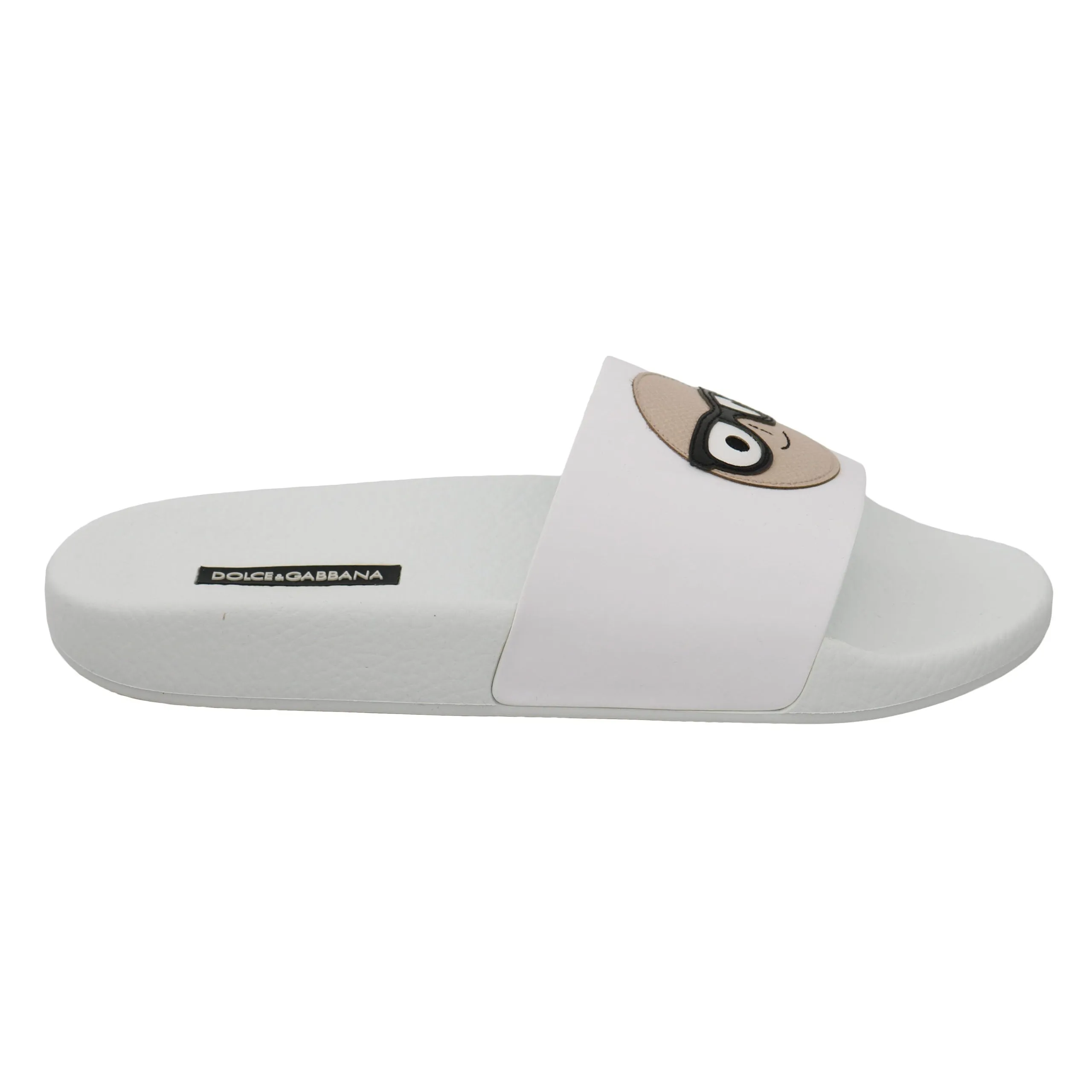 Dolce & Gabbana Chic White Slide Sandals - Luxury Summer Footwear