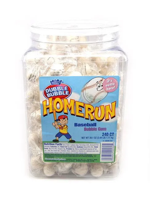 Dubble Bubble Home Run Baseball Bubble Gum
