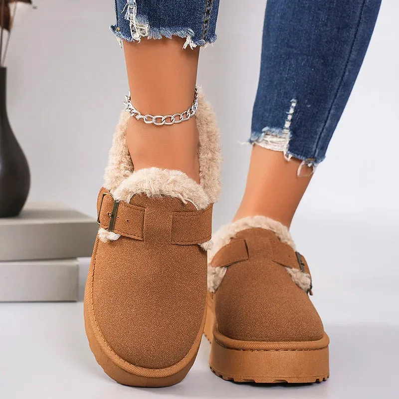 ELARA | Eco-Leather Suede Winter Shoes