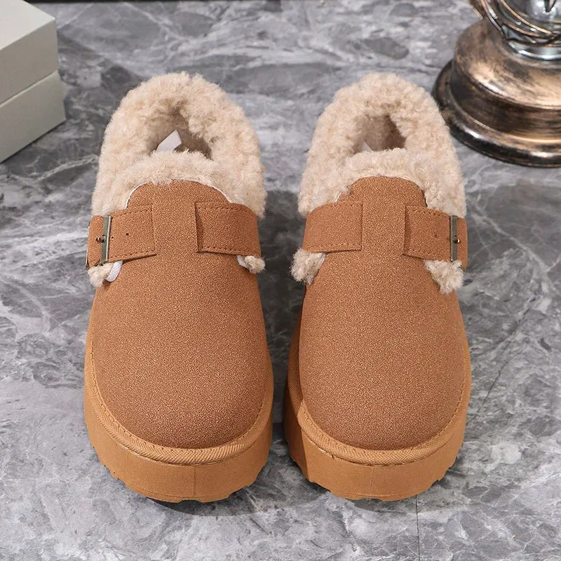 ELARA | Eco-Leather Suede Winter Shoes