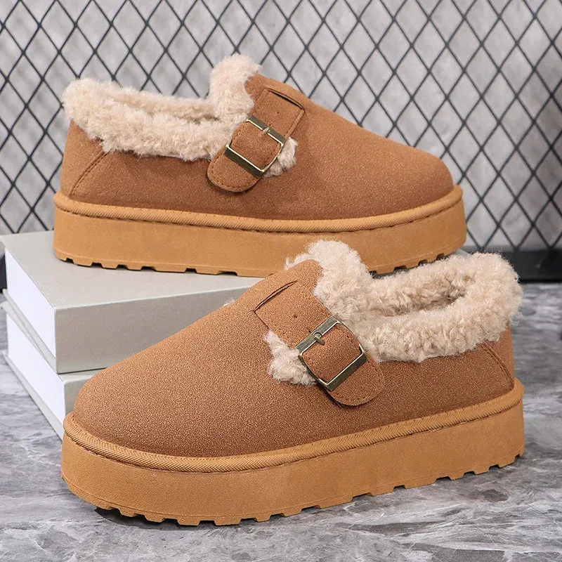 ELARA | Eco-Leather Suede Winter Shoes