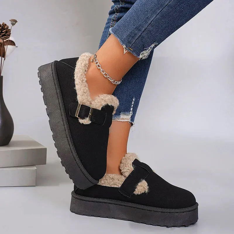 ELARA | Eco-Leather Suede Winter Shoes
