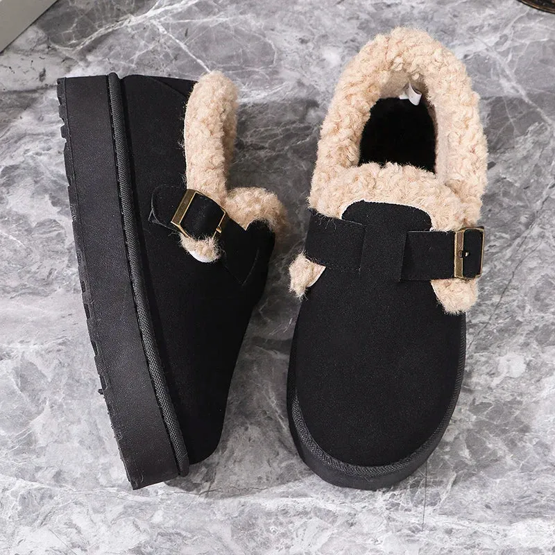 ELARA | Eco-Leather Suede Winter Shoes