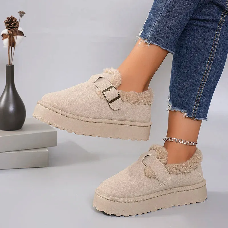 ELARA | Eco-Leather Suede Winter Shoes