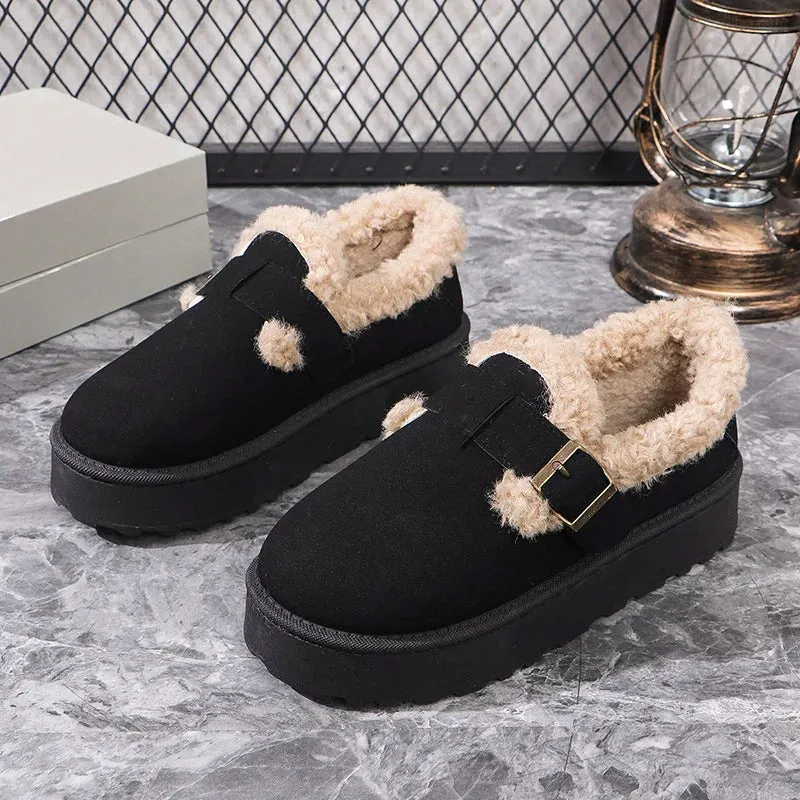 ELARA | Eco-Leather Suede Winter Shoes