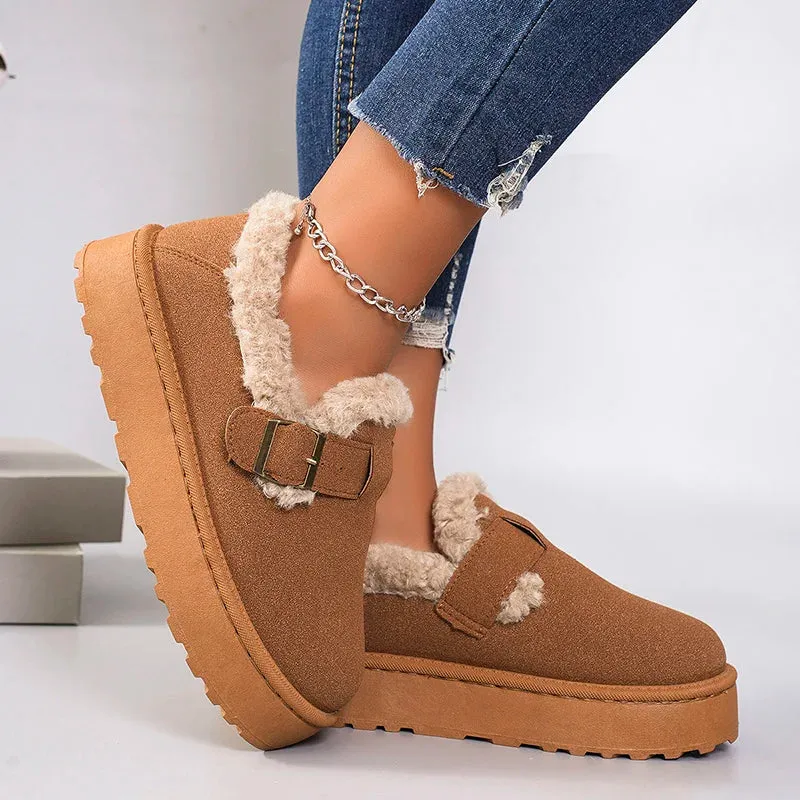ELARA | Eco-Leather Suede Winter Shoes