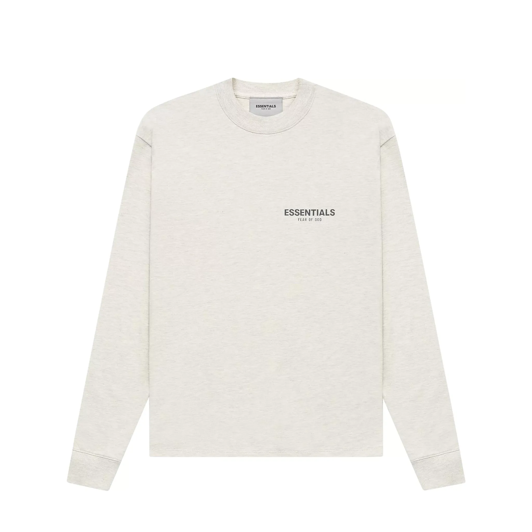 Fear of God Essentials Long-Sleeve Tee Light Heather Oatmeal