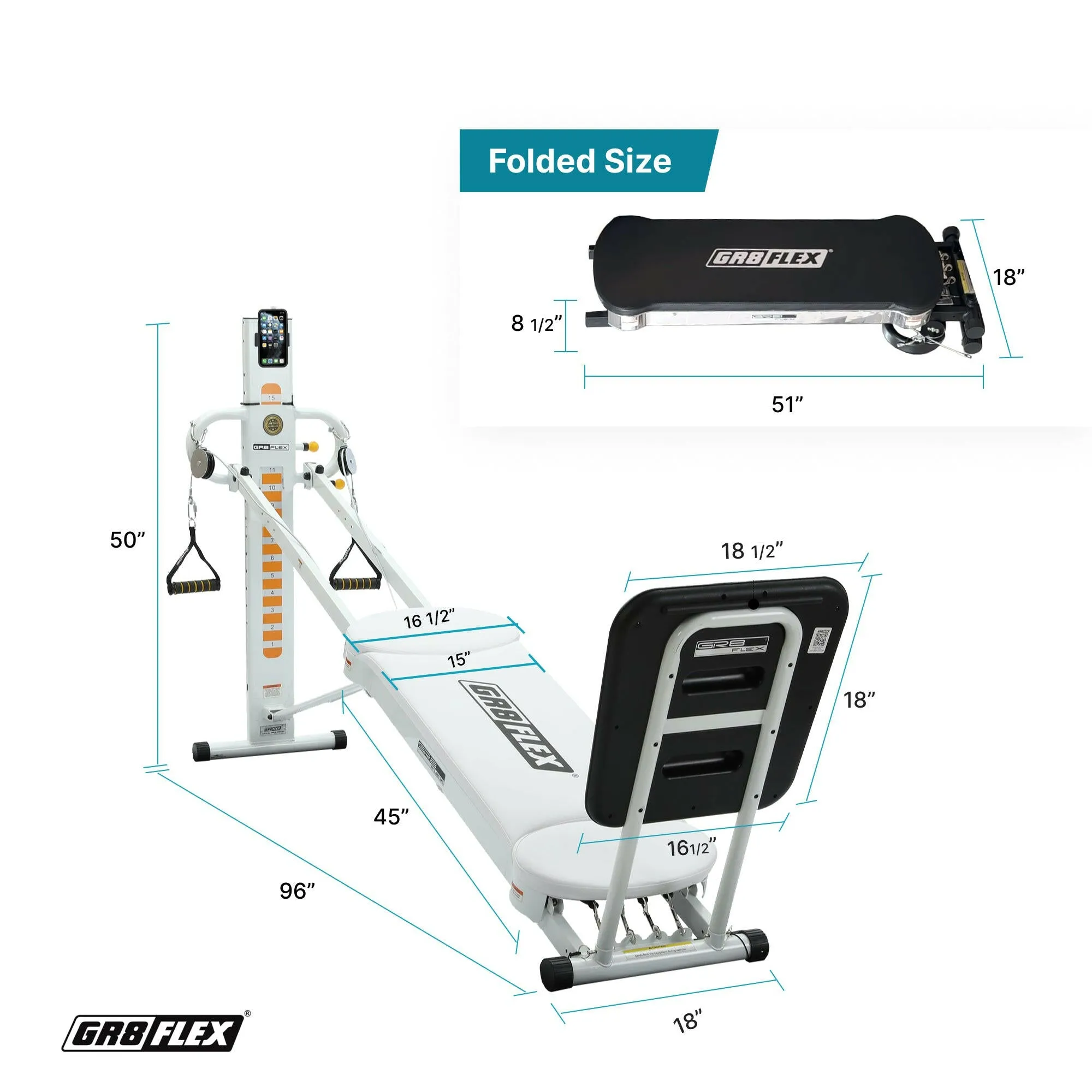 GR8FLEX Total Performance Gym - Pearl White