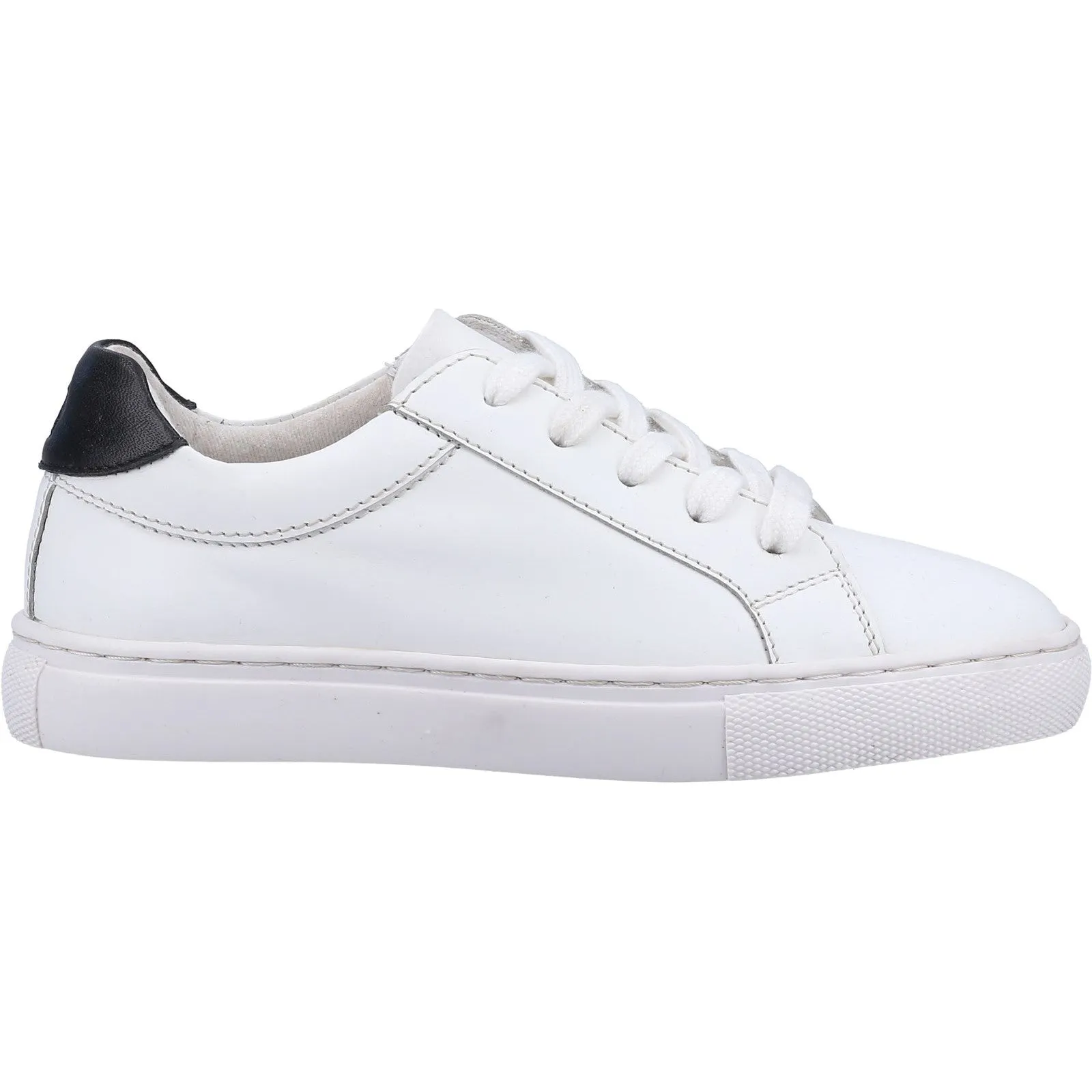 Hush Puppies Boys Colton Leather Trainers - White