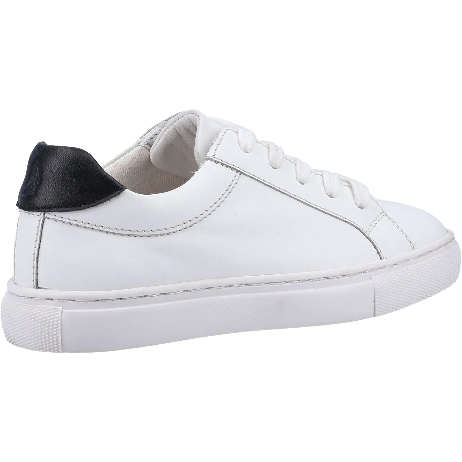 Hush Puppies Boys Colton Leather Trainers - White