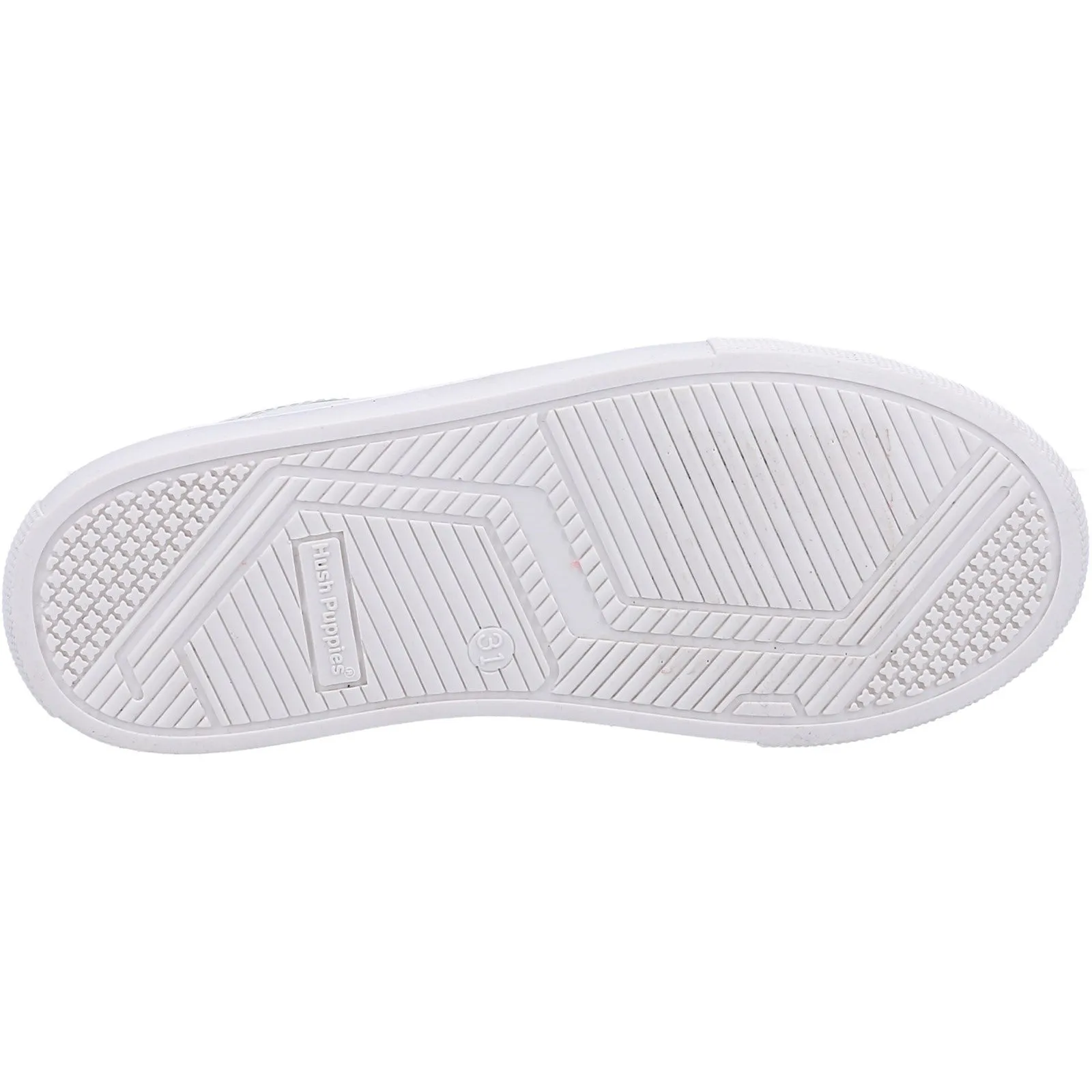 Hush Puppies Boys Colton Leather Trainers - White