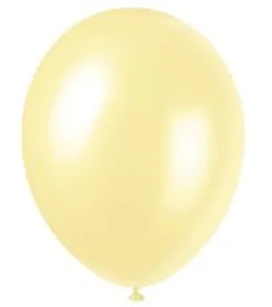 Ivory Pearl Pearlised Latex Balloons - 12'' - Pack of 8