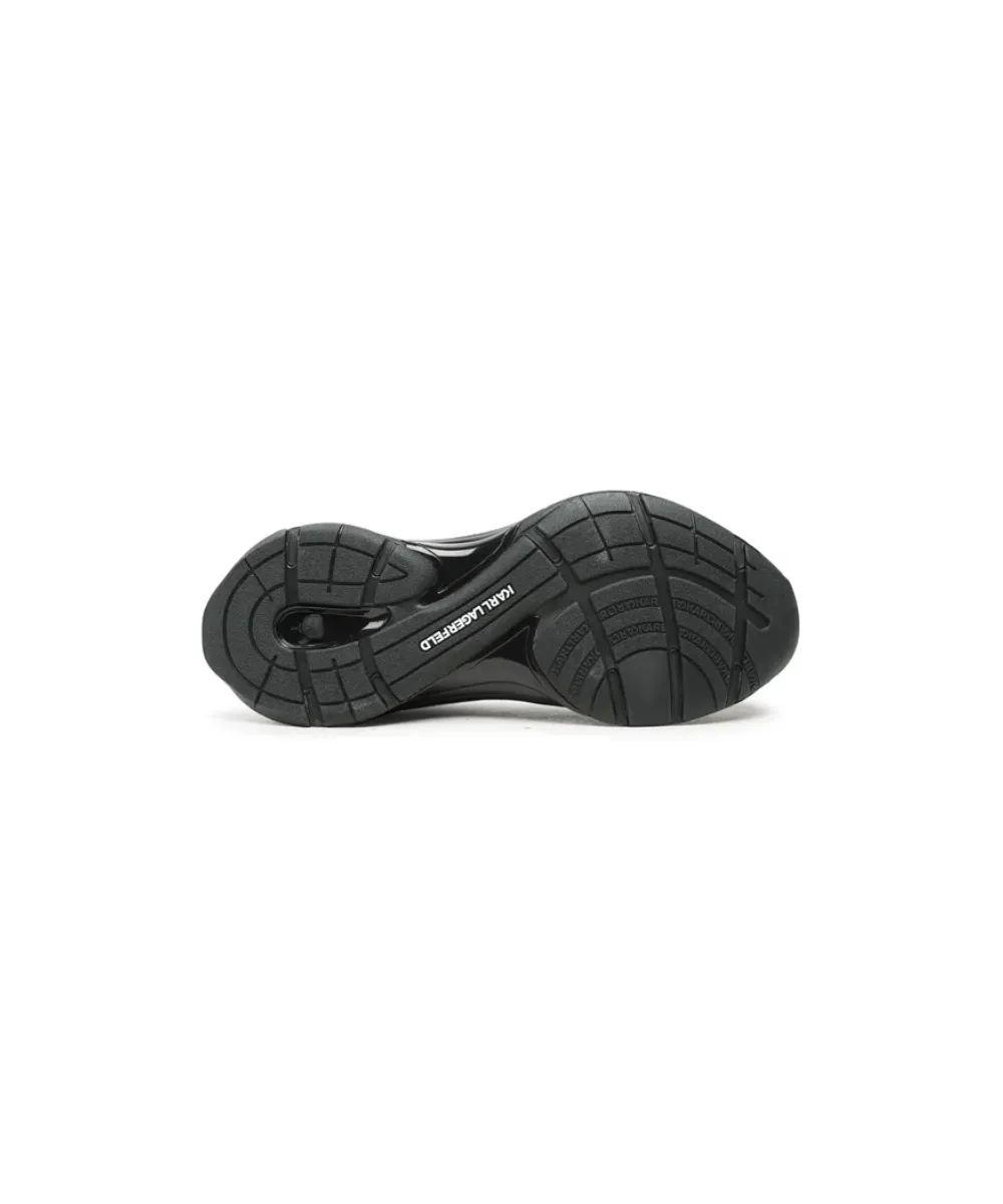 KARL LAGERFELD LUX FINESSE MONOGRAM KC LO TRAINERS IN BLACK
