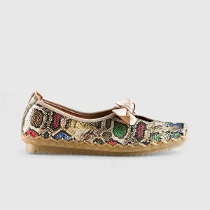 Karyoka Comfort Leather Casuals 5403 Snake Multi