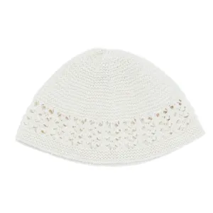 Knit Skull Cap - Natural Linen / Cotton