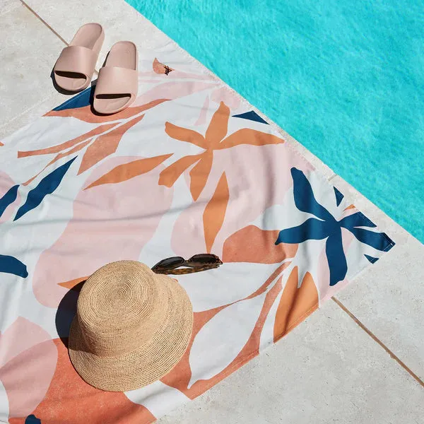 Large Quick Dry Towel - Terracotta Tropics