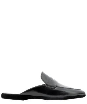 Men's Calf Leather Slippers in Black | Size 42 | G13NERO