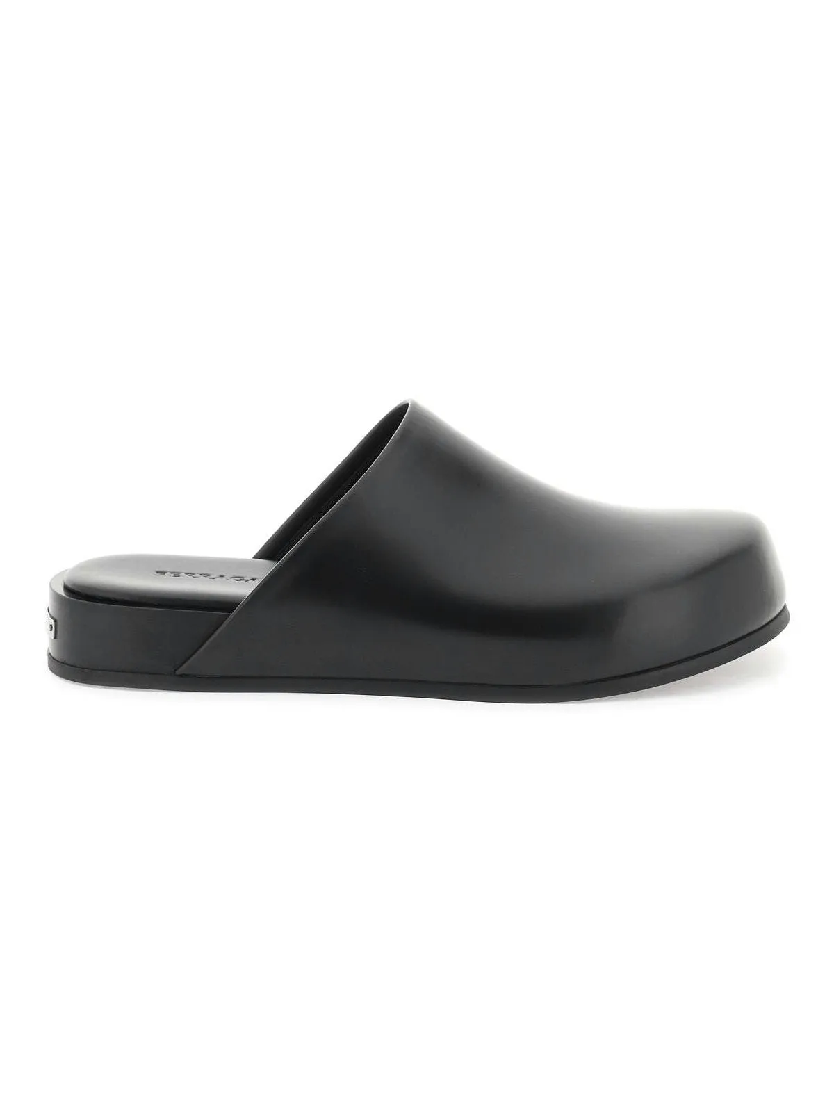 Men's Salvatore Smooth Leather Clogs in Black | Size 6 | 0220880766221