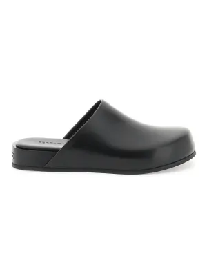 Men's Salvatore Smooth Leather Clogs in Black | Size 6 | 0220880766221