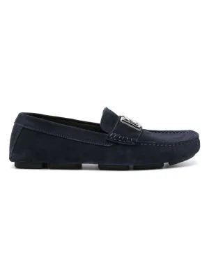 Men's Suede Leather Driver Shoes in Blue | Size 40 | A50598AT44186115