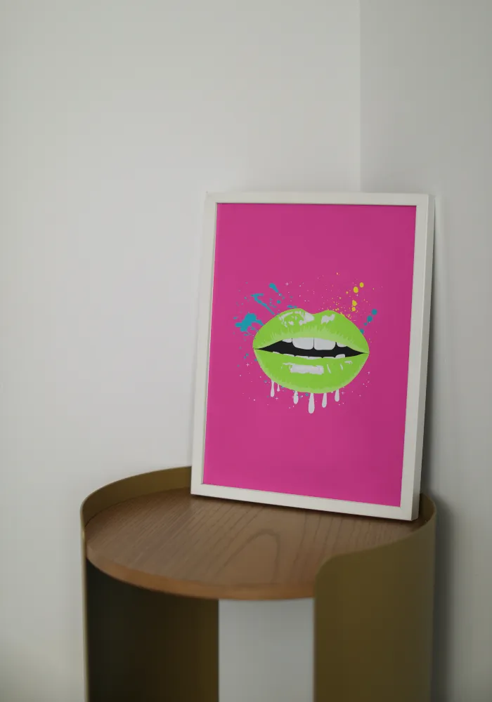 Neon Lips Wall Art PRINTABLE ART, Bright Wall Art, Colorful Prints, Neon Wall Art, Pop Wall Art, Urban Decor