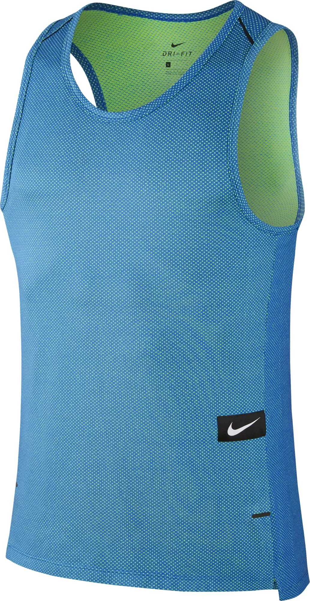 Nike Basketball Dry Hyper Elite Top - Light Photo Blue/Electric Green/Black/White