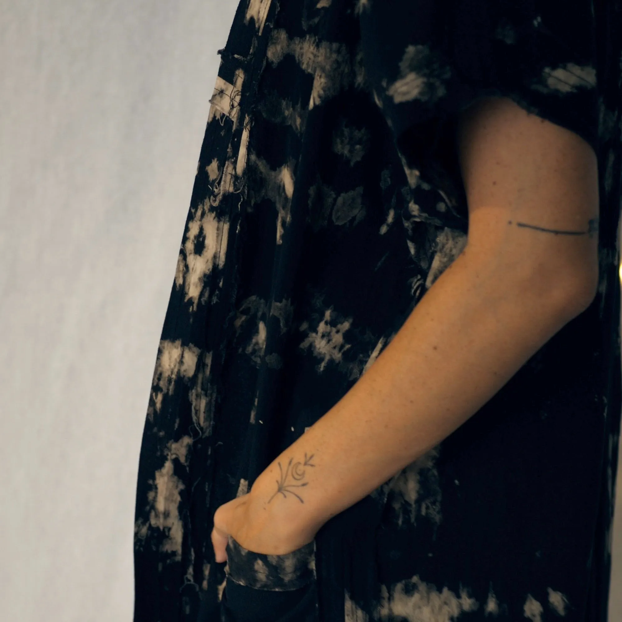 Nomad wrap-up Vest Dress  - Black & Stone