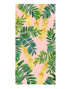Pink Ghaf Leave Beach Towel
