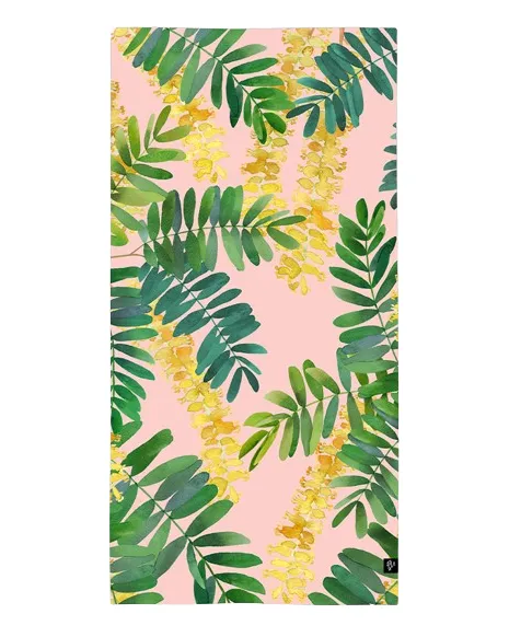 Pink Ghaf Leave Beach Towel