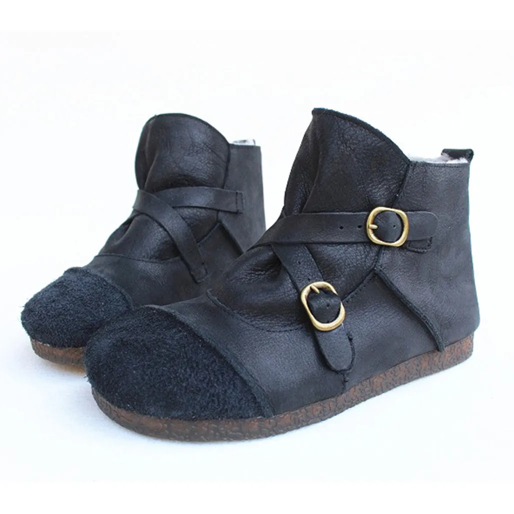 Pure Leather Retro Winter Boots | Gift Shoes | 35-41