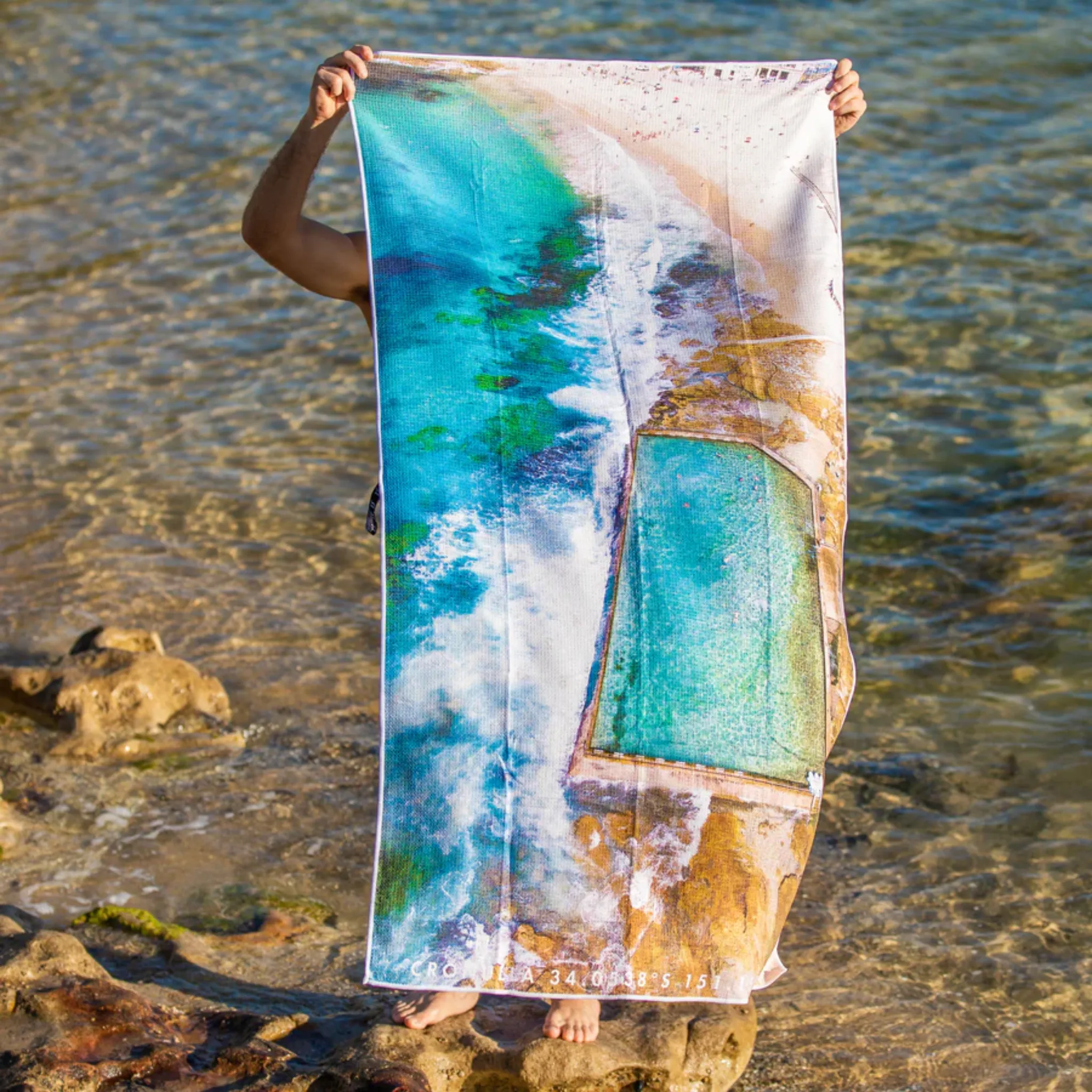 Sand Free Beach Towel Cronulla Tides by Destination Towels
