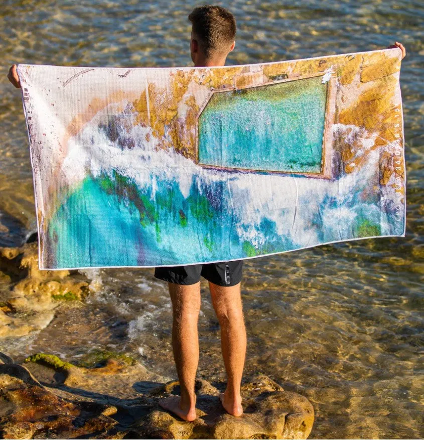 Sand Free Beach Towel Cronulla Tides by Destination Towels