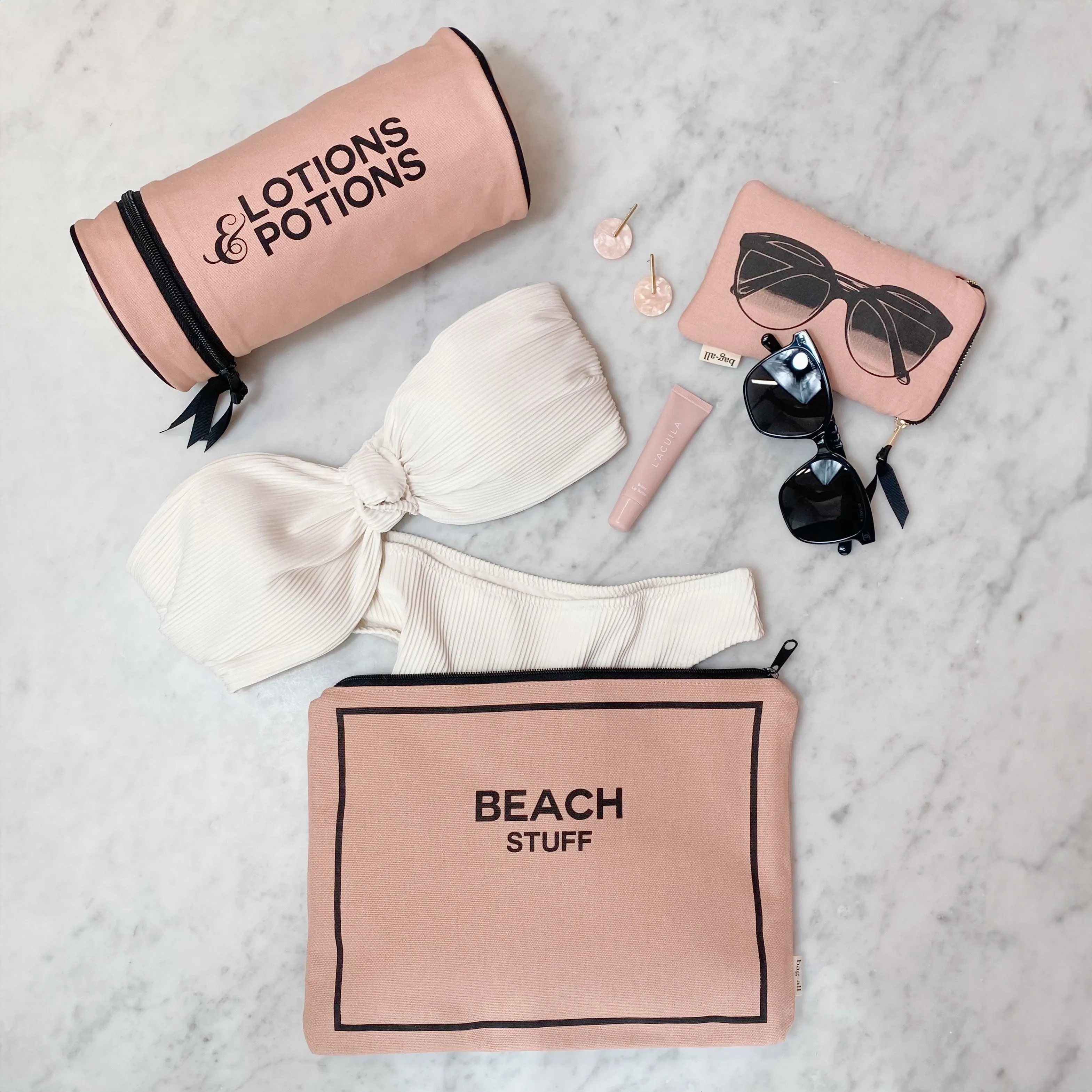 Stylish Beach Essential Set, 3-pack, Pink/Blush