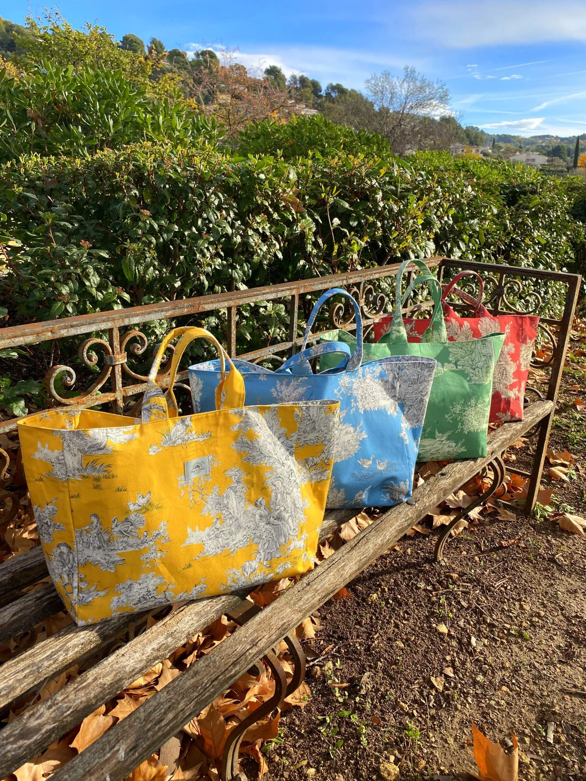 Tote Bag Pastorale blue